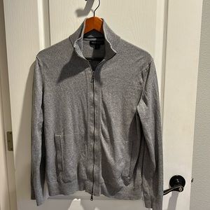 Banana Republic Men’s Zip-Up Sweater, Medium, Gray